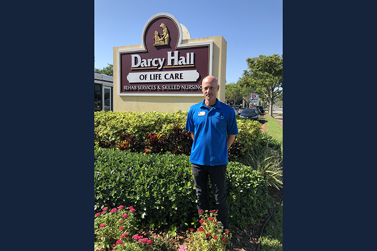 Darcy Hall of Life Care therapist takes part in virtual fundraising walk