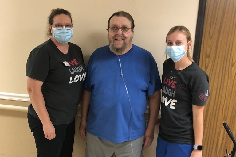 Stephen Payne recovers from pneumonia at Life Care Center of Seneca