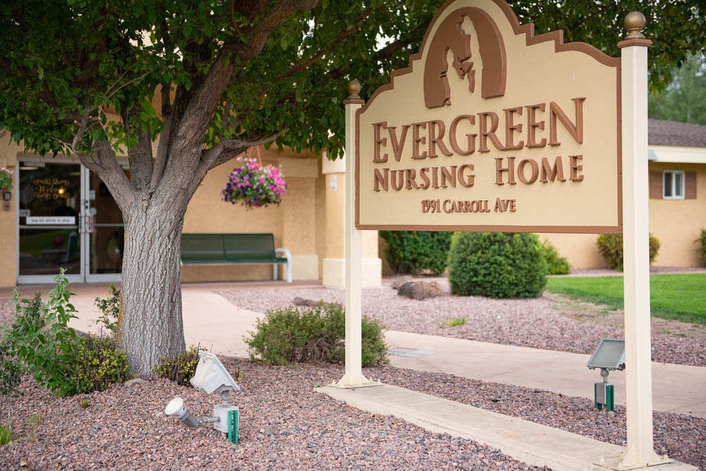 Evergreen Welcome Sign